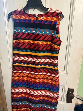 Colorblock Chevron dress - Multicolor